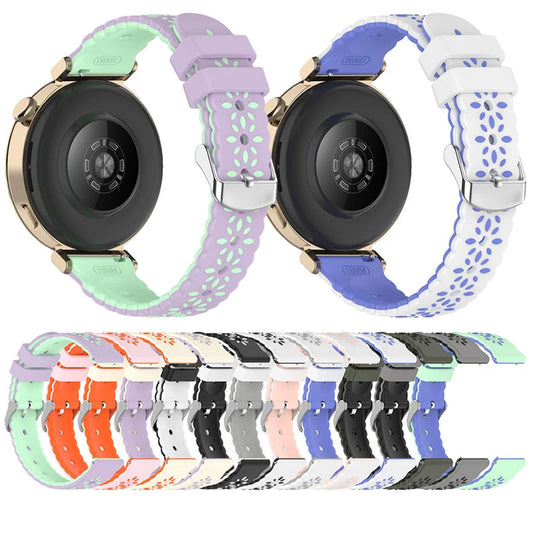 Silicone Watch Band 18mm 20mm – Huawei Samsung Garmin Strap Peaceful Pleasures Health and Wellness