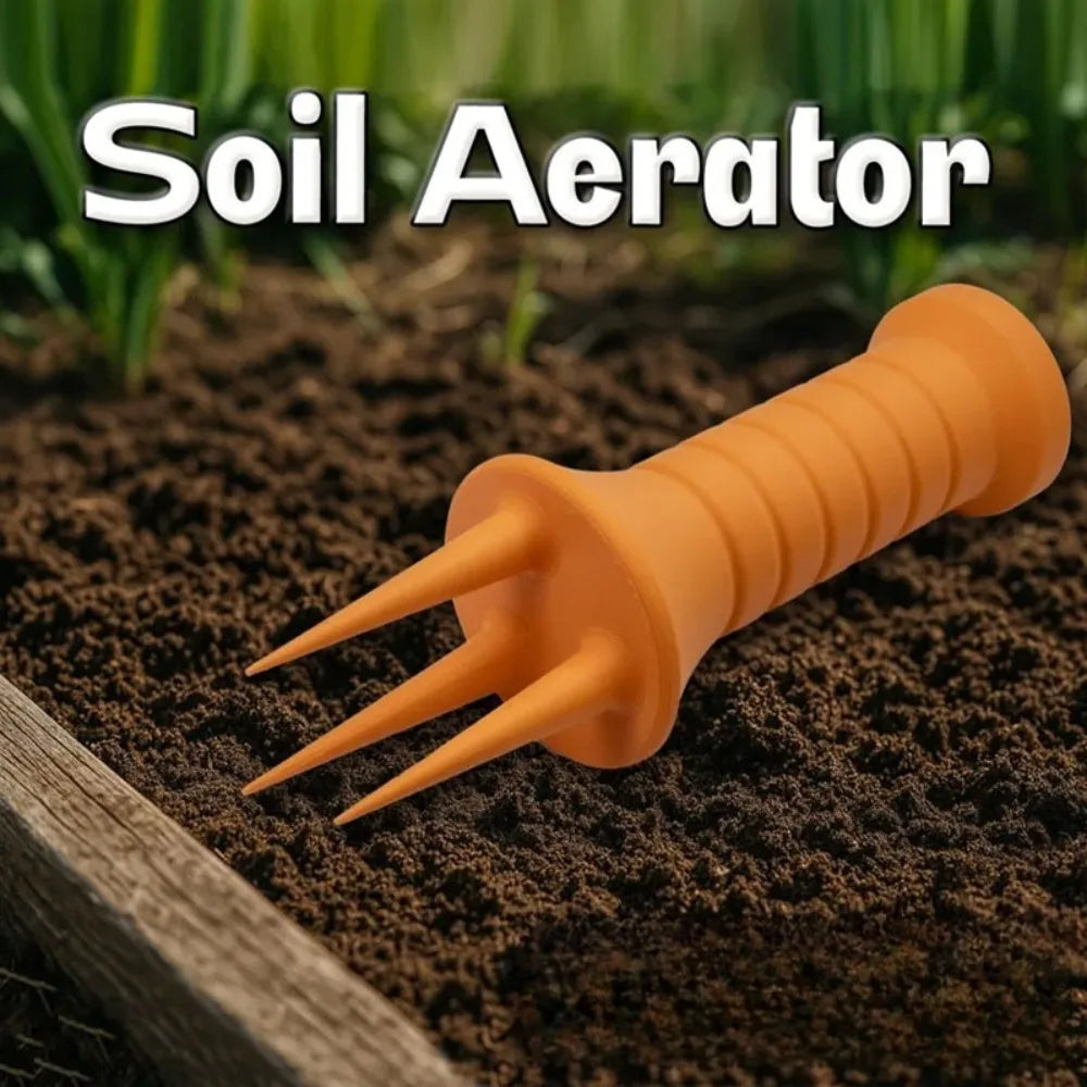 Ergonomic 3D Printed Soil Aerator Manual Hand Tiller & Cultivator