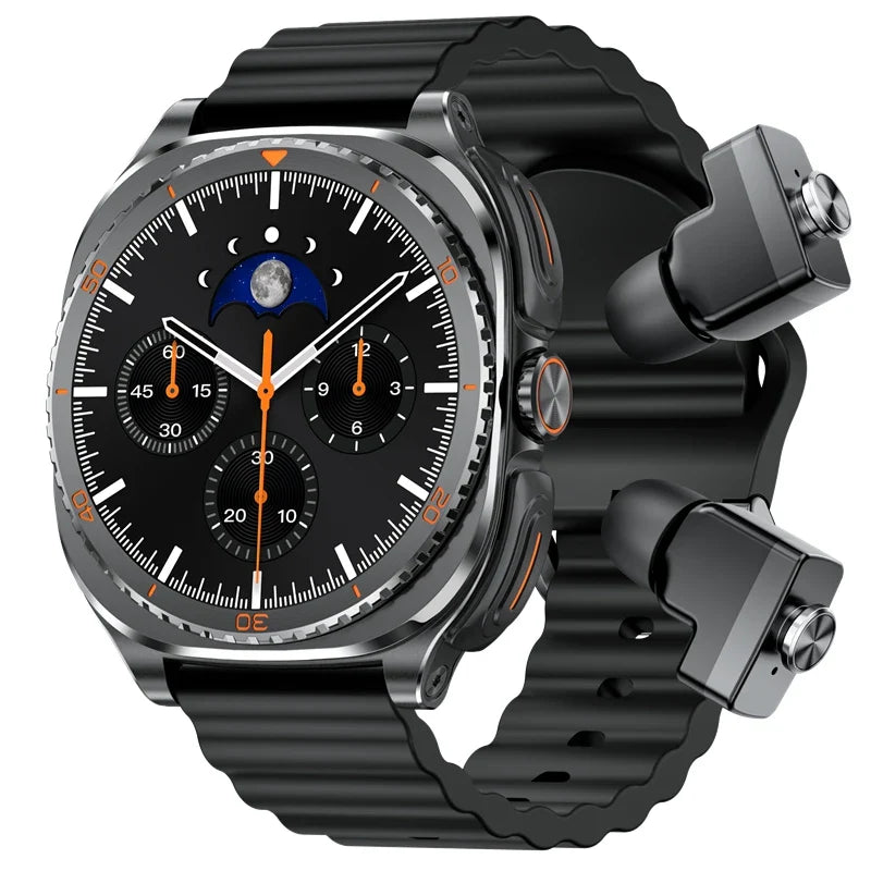 2-in-1 Smart Watch & TWS Earbuds | Fitness Heart Rate Monitor