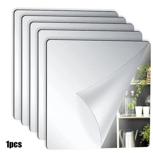 Flexible Acrylic Mirror Tiles | Self-Adhesive 20x20cm Sheets Decorative Mirror Tiles Oasis Select China Mainland