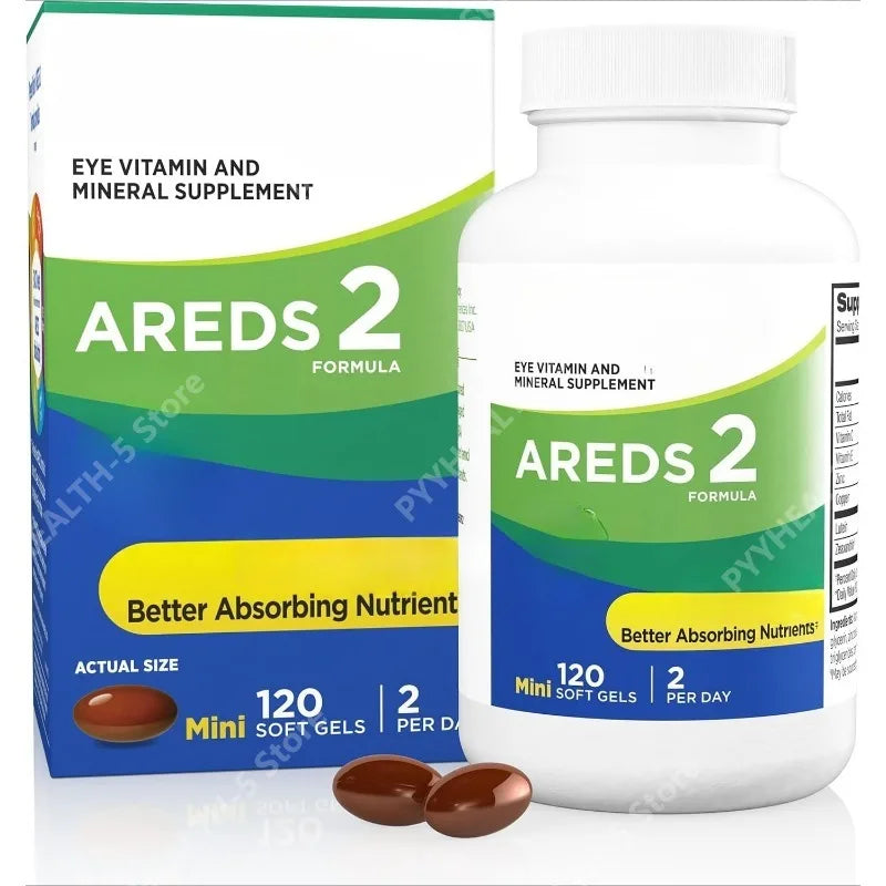 AREDS 2 Eye Vitamins – Lutein, Zeaxanthin, C, E, Zinc | 120 Softgels