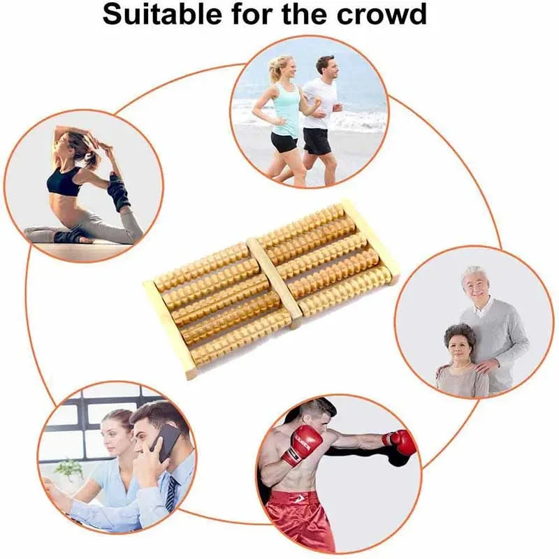 Wooden Foot Massage Roller – Plantar Fasciitis Pain Relief