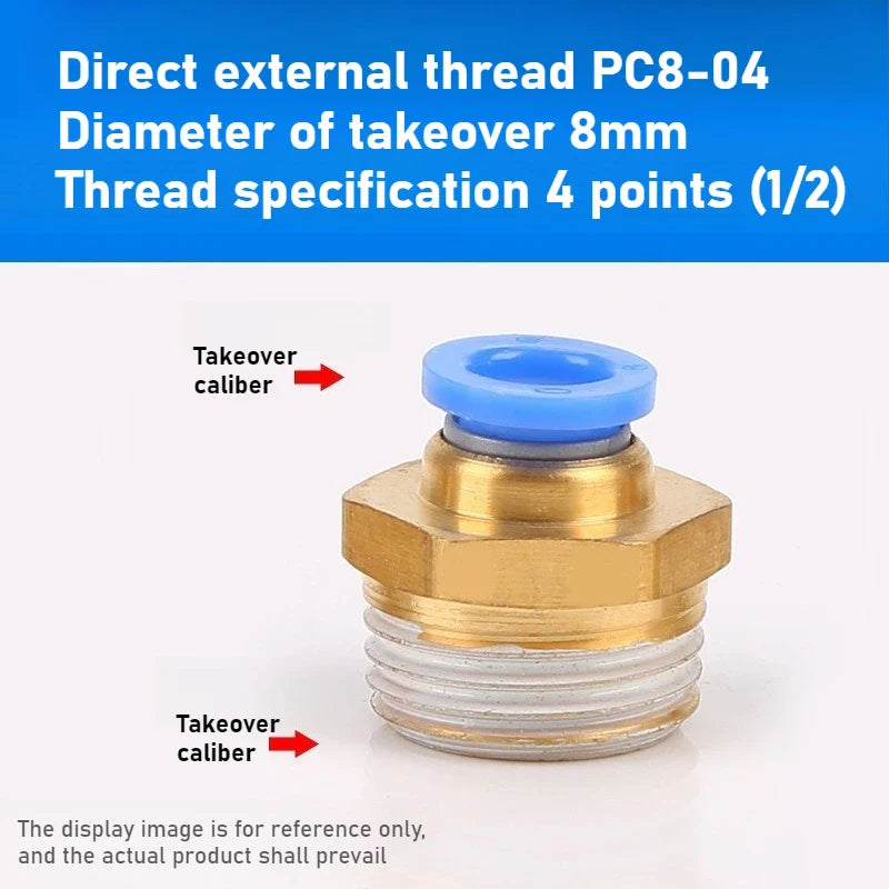Copper Pneumatic Push-In Fitting | Quick-Connect Air Connector