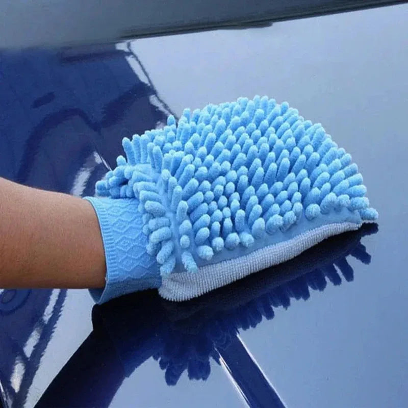 Car Wash Gloves Chenille Coral Fleece Gloves Washing Wiper Car Cleaning Towel Auto Dust Washer Mitt Car Cleaning Accessories Peaceful Pleasures Health and Wellness