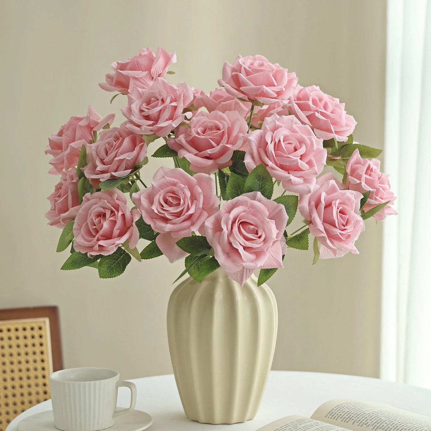 Silk Peony Artificial Flower Bouquet for Wedding & Home Decor