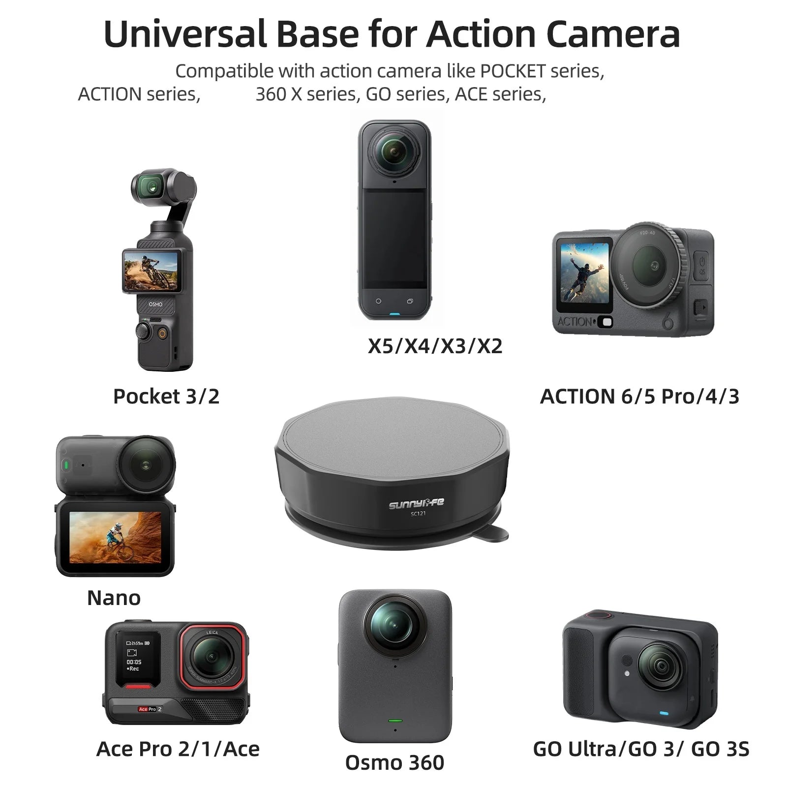 Universal Thickened Spin-Formed Suction Cup Manual Twist-Lock Suction Cup Action Camera Magnetic Expansion Accessory Peaceful Pleasures Health and Wellness
