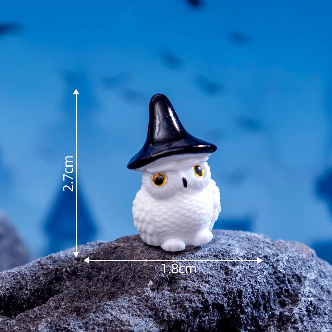 1pcs Halloween Witch Owl Bat Ghost Skeleton Candle Figurine Home Decor Miniature Fairy Garden Decoration Accessories Home Decor Peaceful Pleasures Health and Wellness 11