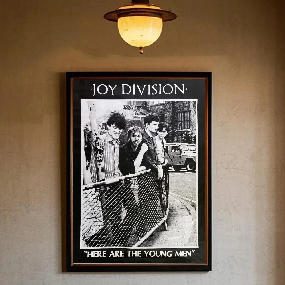 Joy Division British Post Punk Band Canvas Poster Minimalist Aesthetic Wall Art Print Modern Living Room Home Decor Peaceful Pleasures Health and Wellness z12 30x40cm Unframed