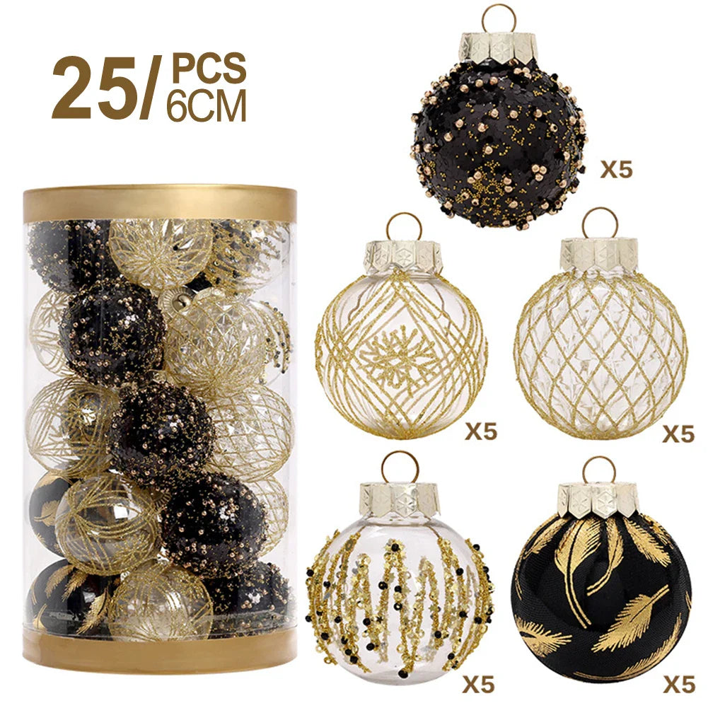 25-Pack Christmas Ball Ornaments | Indoor & Outdoor Holiday Decor