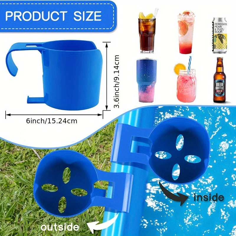 Poolside Cup Holder for Above Ground Pools – 30oz Capacity