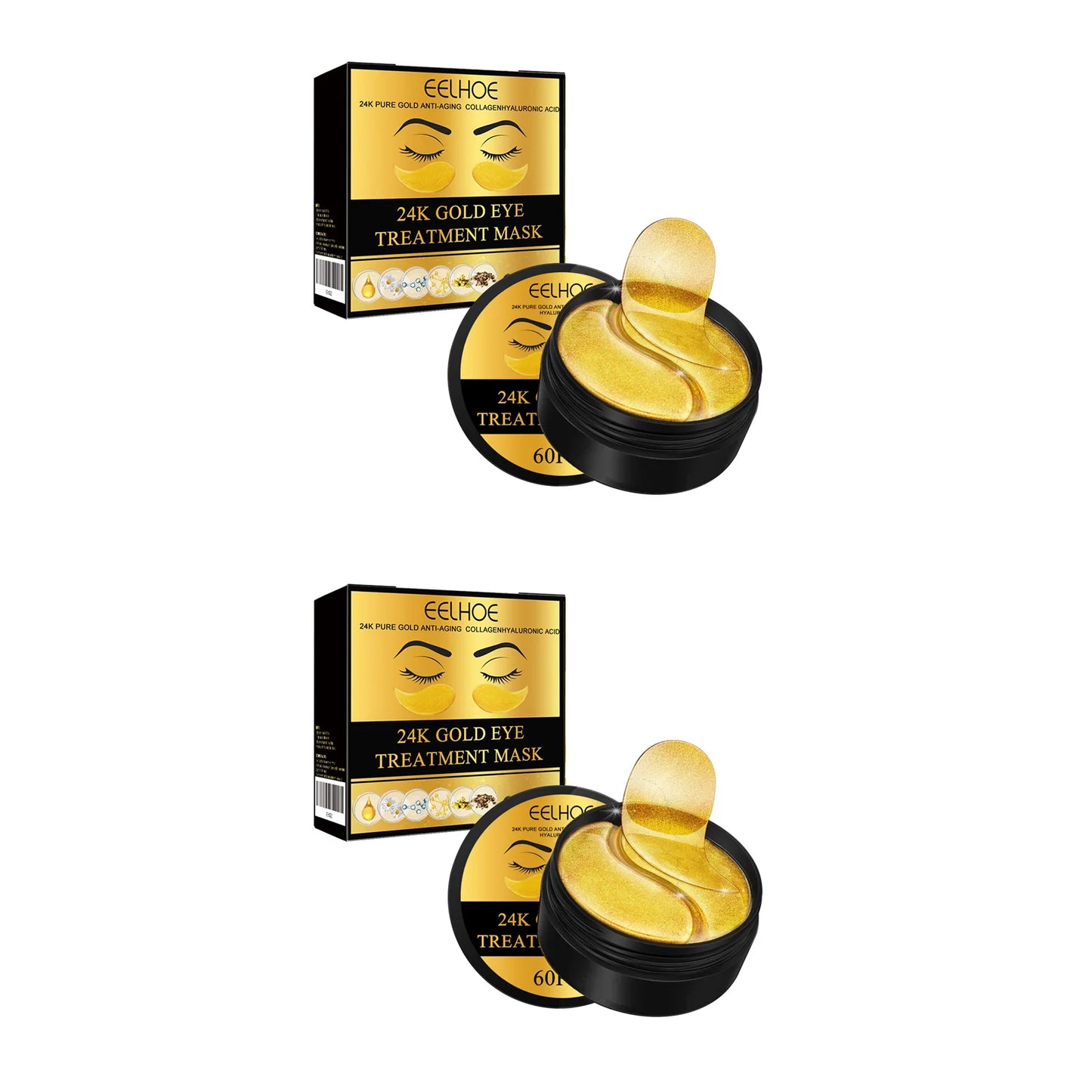 24K Gold Under Eye Mask – Dark Circles & Anti-Aging Patches