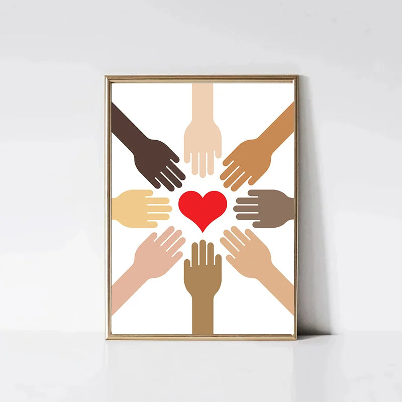 Inspirational Diversity Quote Classroom Canvas Wall Art Poster Canvas Wall Art Peaceful Pleasures Health and Wellness
