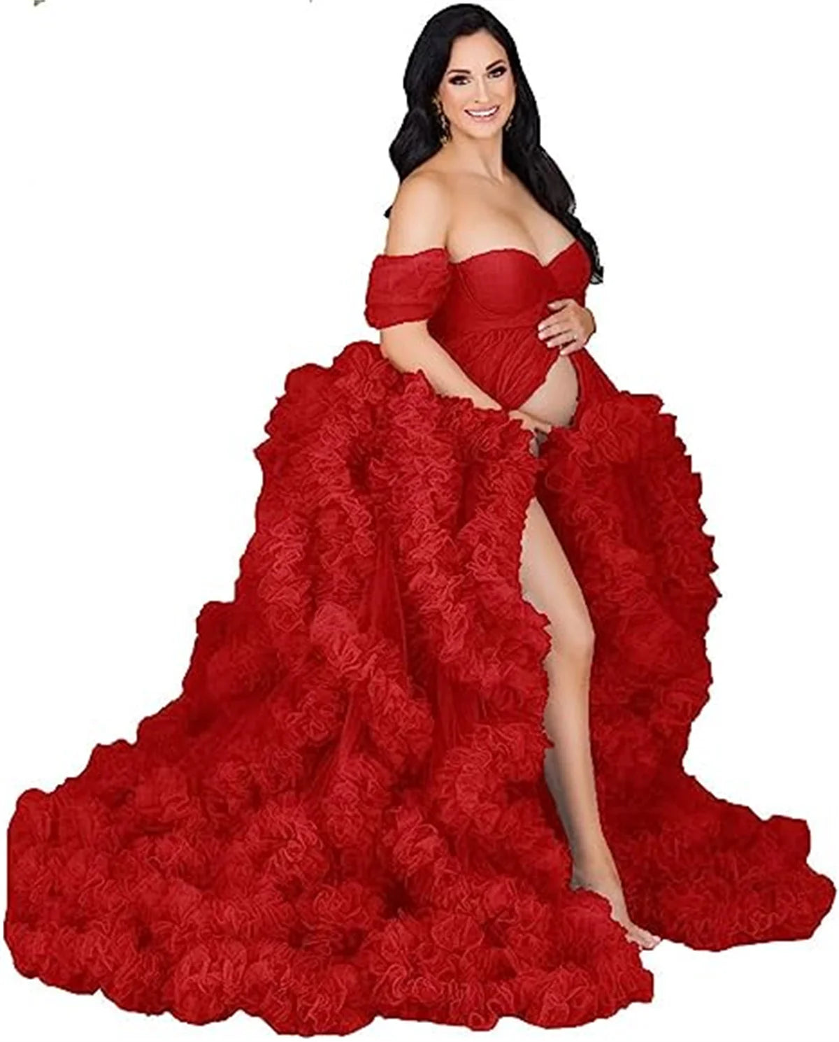 Pretty Fluffy Tulle Maternity Dresses vestidos para embarazadas Photographie de vêtements de maternité baby shower Peaceful Pleasures Health and Wellness