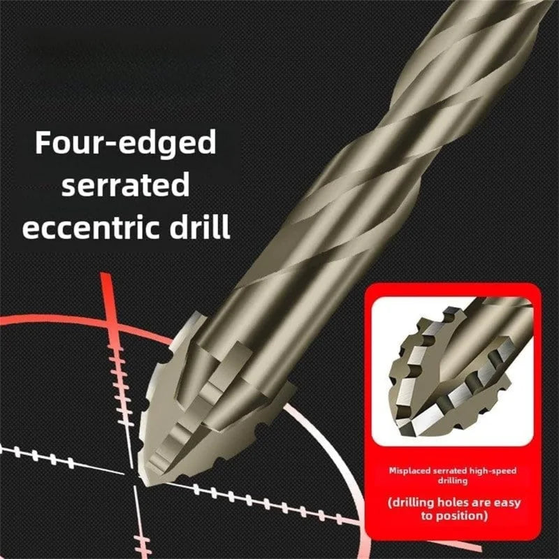 4-Piece Tungsten Carbide Drill Bit Set – Masonry, Glass & Wood