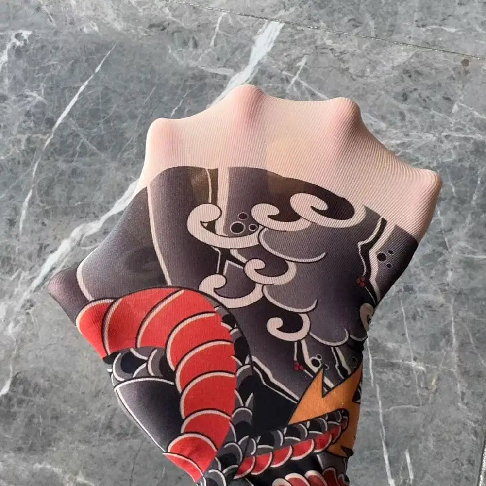 1PCS Tattoo-Inspired Fishnet Stockings for Fashion Peaceful Pleasures Health and Wellness