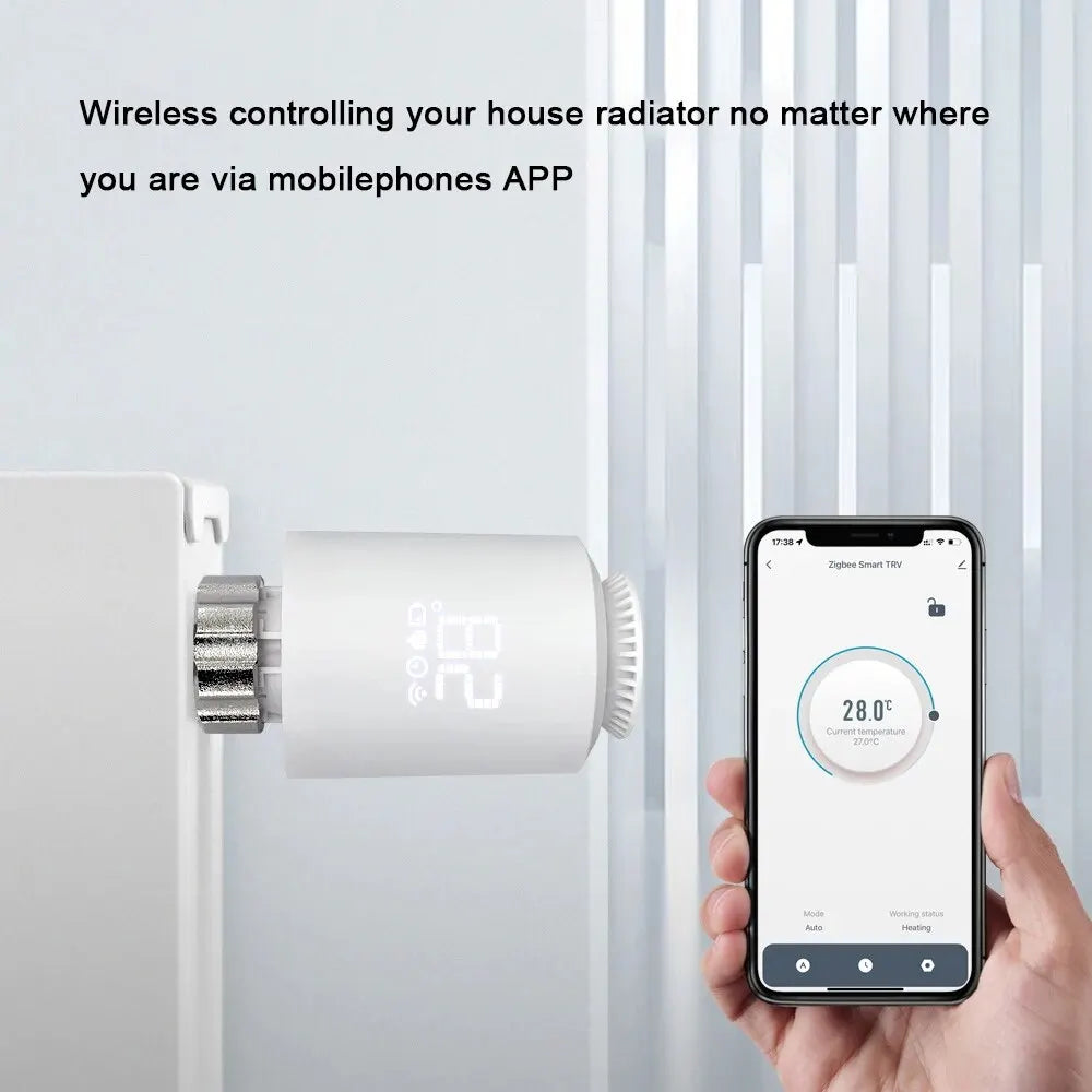 Tuya TRV Thermostat Thermostatic Radiator Valve Home Heating Radiator Thermostat Temperature Controller Peaceful Pleasures Health and Wellness