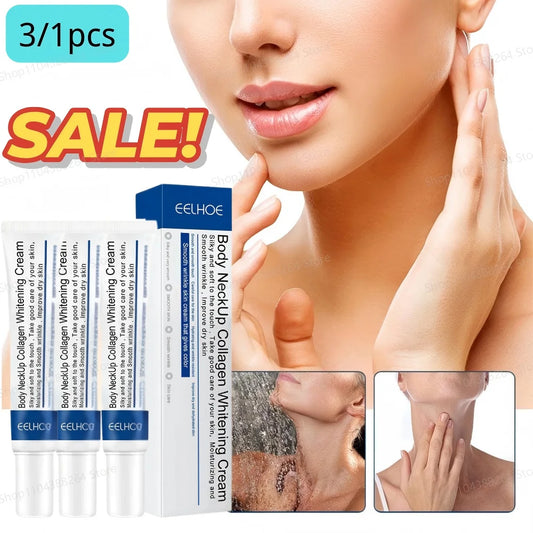 1/3PCS Hydrolyzed Collagen Neck Cream Neck care Lightening Smoothing Care Lotion Moisturizer Neck Rejuvenation Cream Peaceful Pleasures Health and Wellness