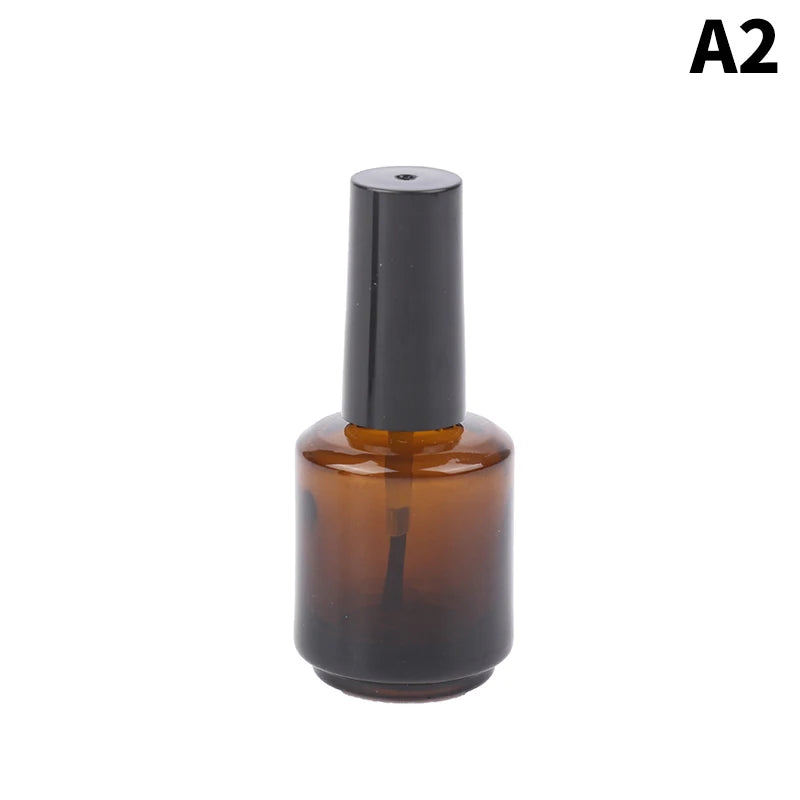 15ml Empty Glass Nail Polish Bottle with Lid & Brush