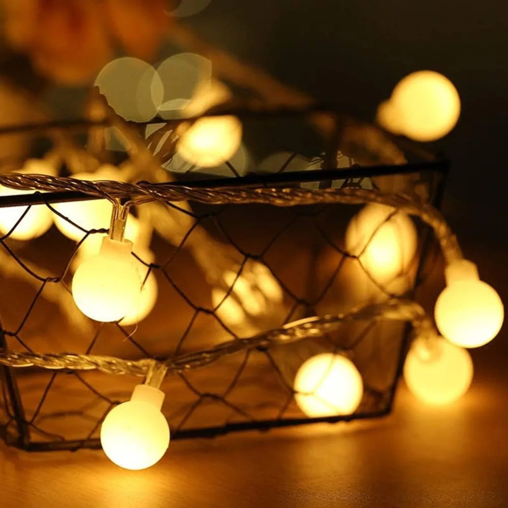 10M Ball LED Fairy String Lights USB/Battery – Garden & Events
