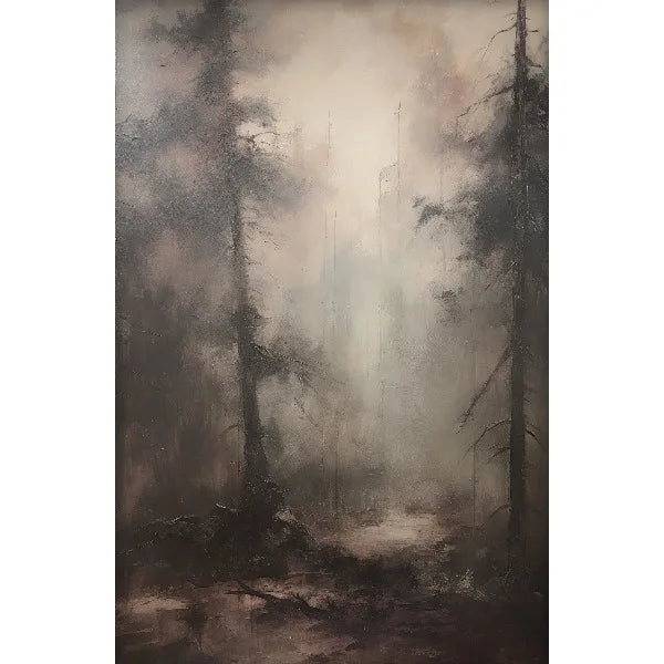 Vintage Spooky Halloween Prints Poster Dark Ghost Pumpkin Autumn Canvas Painting Moody Wall Art Gallery Living Room Home Deco Peaceful Pleasures Health and Wellness 12 40x50cm Unframed
