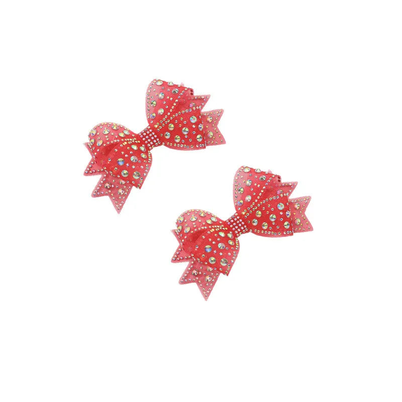 Rhinestone Bow Shoe Clips – Mesh Diamond Wedding Buckles