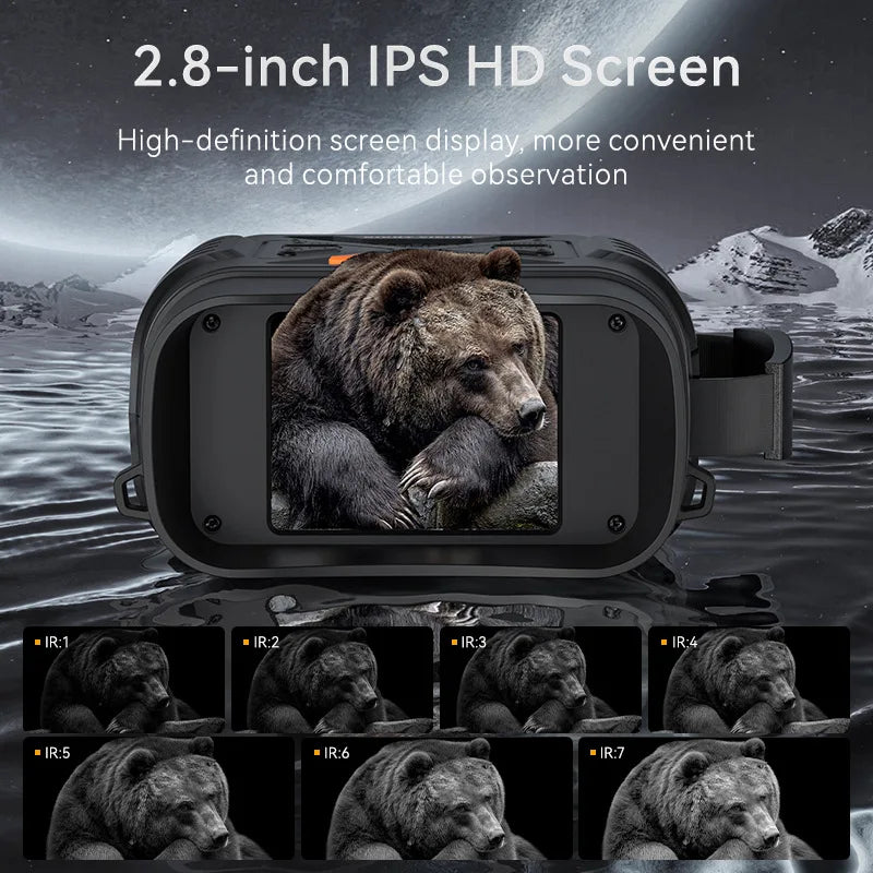 Binocular 7X2.8-Inch Ips 10X Ultra-High Definition Infrared Outdoor Digital Night Vision Device for Day and Night Use Peaceful Pleasures Health and Wellness