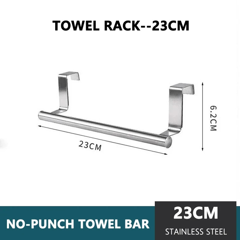 Over Door Towel Rack – Stainless Steel Hanging Bar Organizer