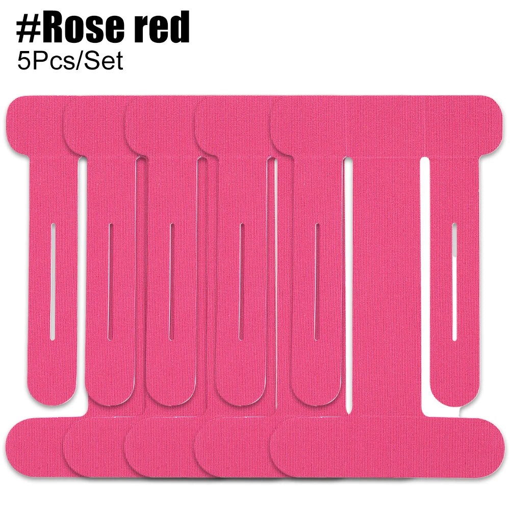 5PCS Kinesiology Tape for Elbow Pre Cut Waterproof Elbow Tape Athletic LatexTape Free Relief Muscle Support Pain for Sports Gym Peaceful Pleasures Health and Wellness RoseRed-5PCS
