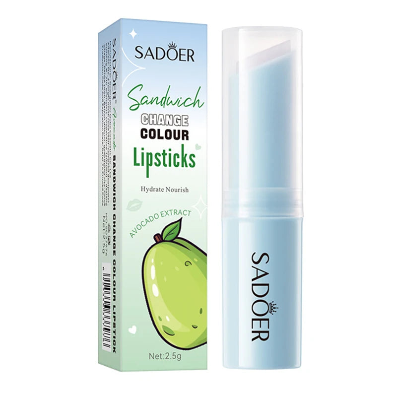 Honey peach sandwich warm changing water lipstick moisturizing warm changing lipstick 2.5g Peaceful Pleasures Health and Wellness 1pc Avocado 2.5g