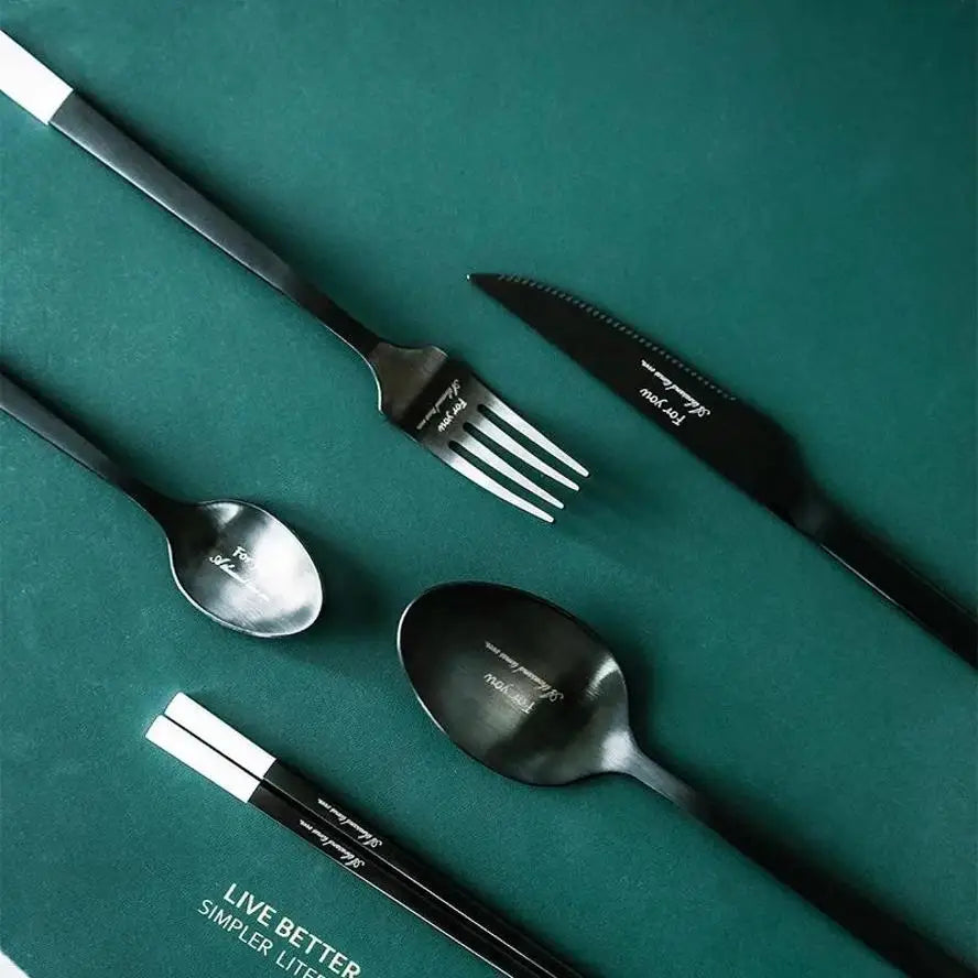 End Stainless Steel Cutlery Western Tableware Fork Steak Knife