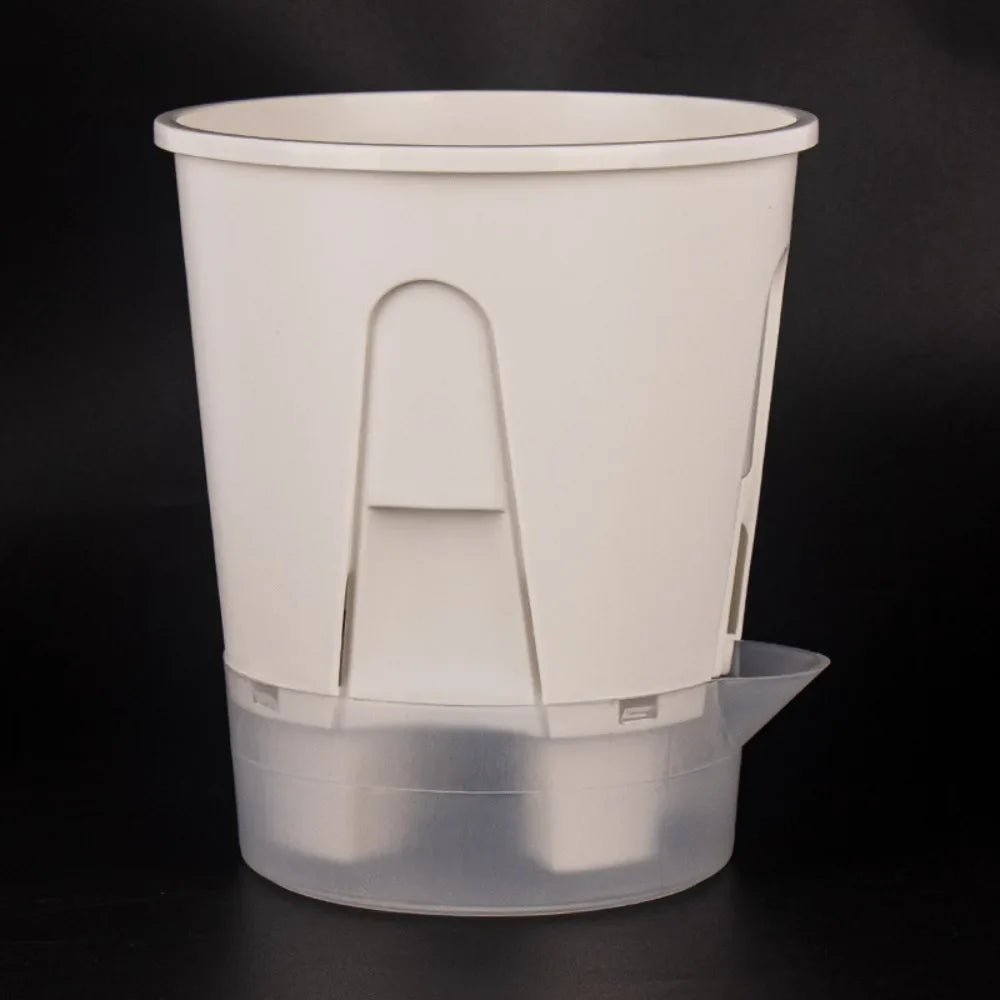Self-Watering Plastic Flowerpot | Water Storage & Drain Holes