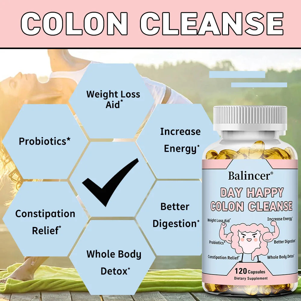 Colon Cleanser Detox Capsules - Gentle Bowel Cleansing, Constipation & Bloating Relief, Digestive Health & Energy Boost Peaceful Pleasures Health and Wellness