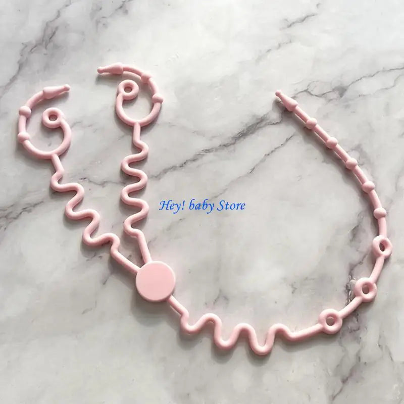 2-in-1 Silicone Pacifier Chain Strap & Teether Link Anti-Lost Pacifier Clip Strap Peaceful Pleasures Health and Wellness