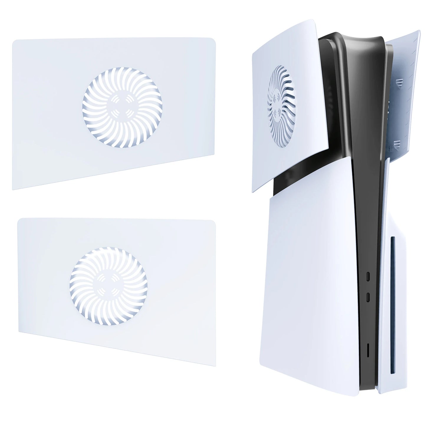 For PS5 Slim Case Top Cover, Replacement Panel Top Cover With Heat Dissipation Holes With RGB Light Peaceful Pleasures Health and Wellness