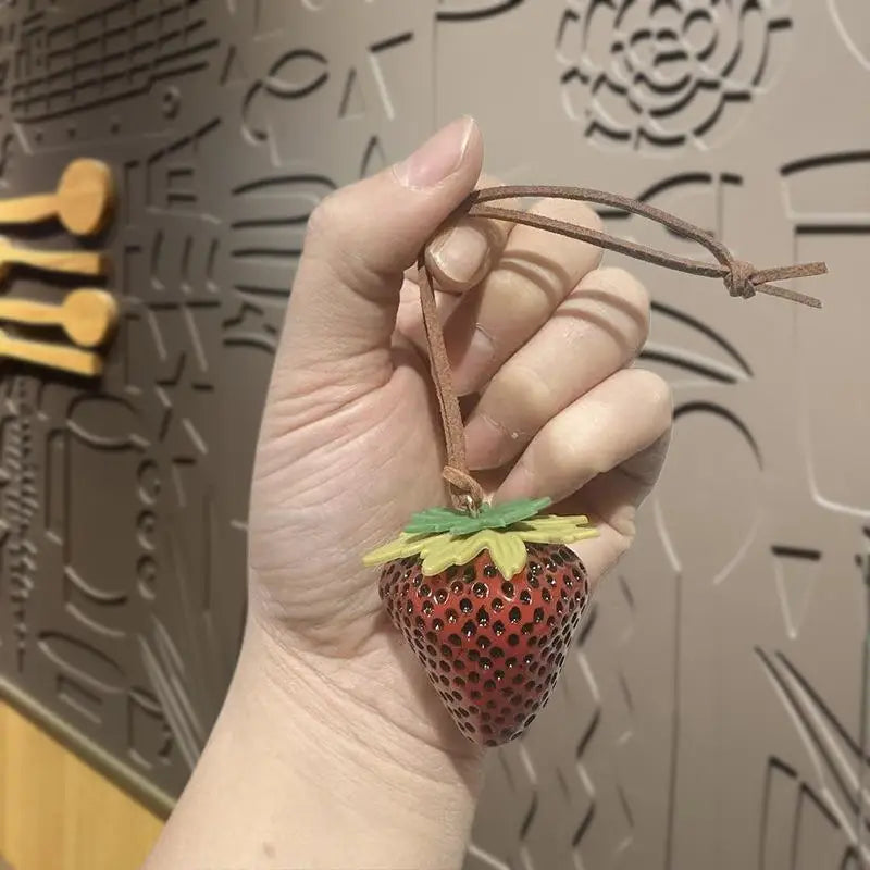 Strawberry Bag Charm – Cute Keychain & Bag Pendant
