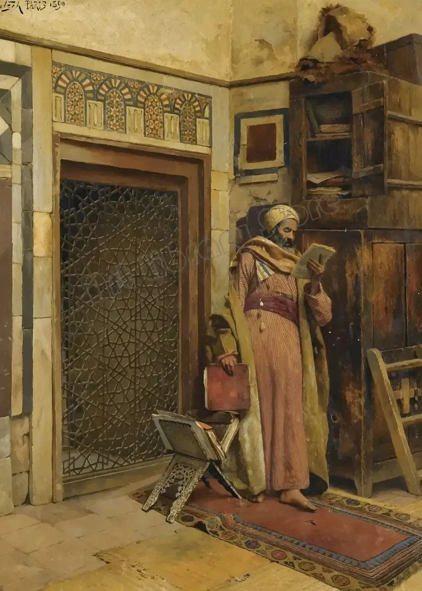 Canvas Painting Gerome Classic Artwork Arabs Living Landscape Poster Arabic Carpet Merchant Wall Art Pictures Home Decor Peaceful Pleasures Health and Wellness