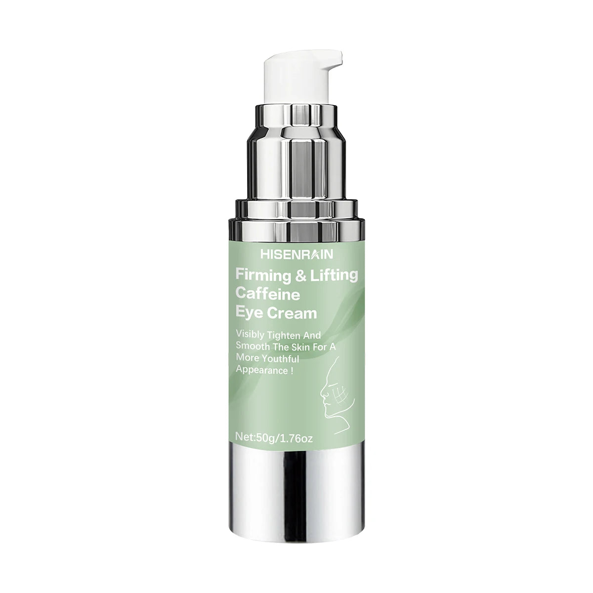 HISENRAIN 50g Vacuum Pump Caffeine Eye Cream - Firming Lifting Anti-Aging, Reduces Dark Circles, Hydrating for Women & Men. Peaceful Pleasures Health and Wellness 50g 50g