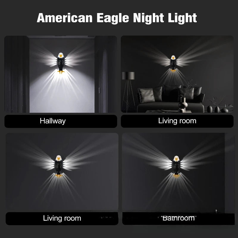 3D Black Eagle Wall Lamp – Dimmable LED Ambient Mood Light Decorative Wall Lamp Peaceful Pleasures Health and Wellness