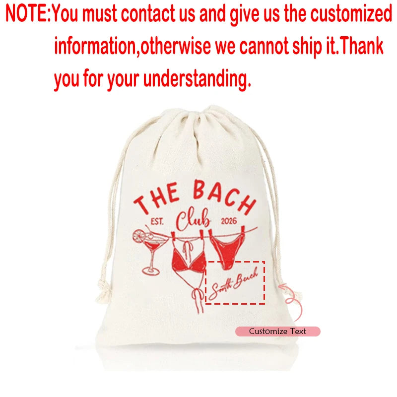 Bach Club Bikini Drawstring Gift Bags | Bachelorette Party