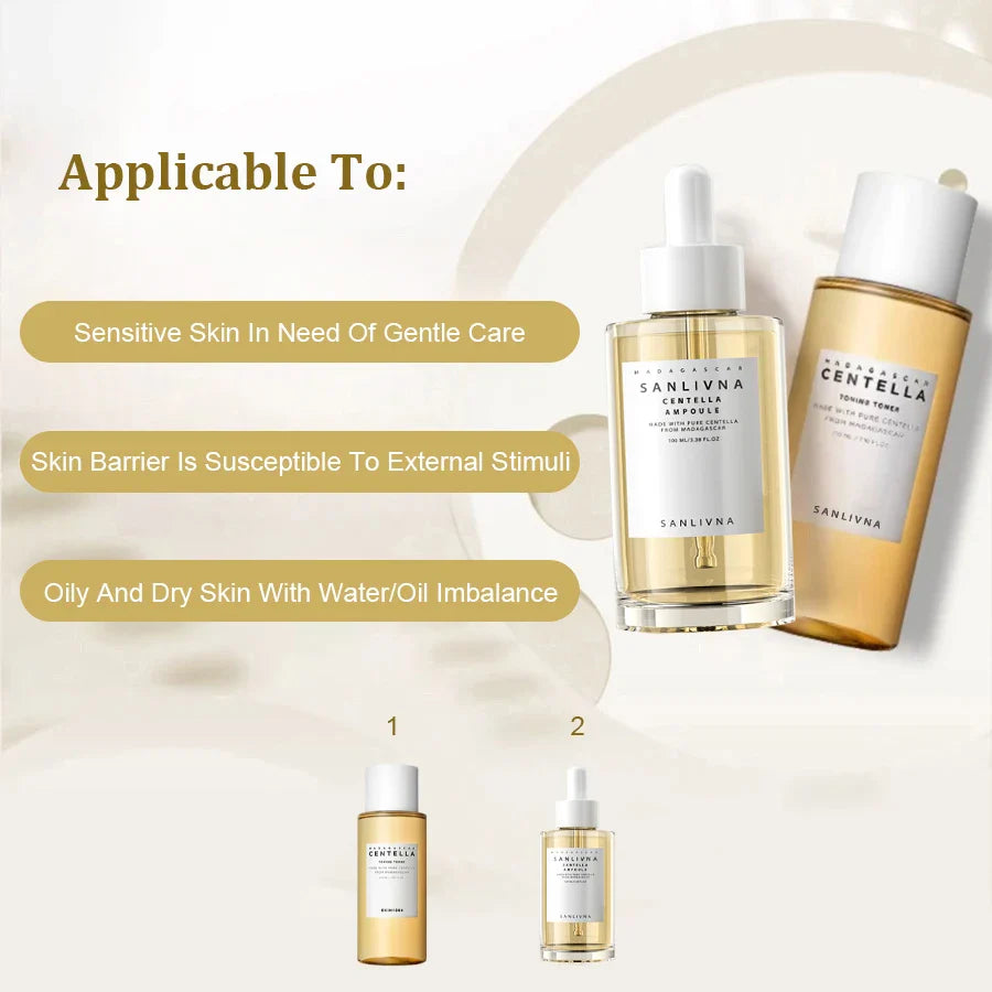 SANENDI Centella Asiatica Toner & Ampoule Set | Hydrating Duo