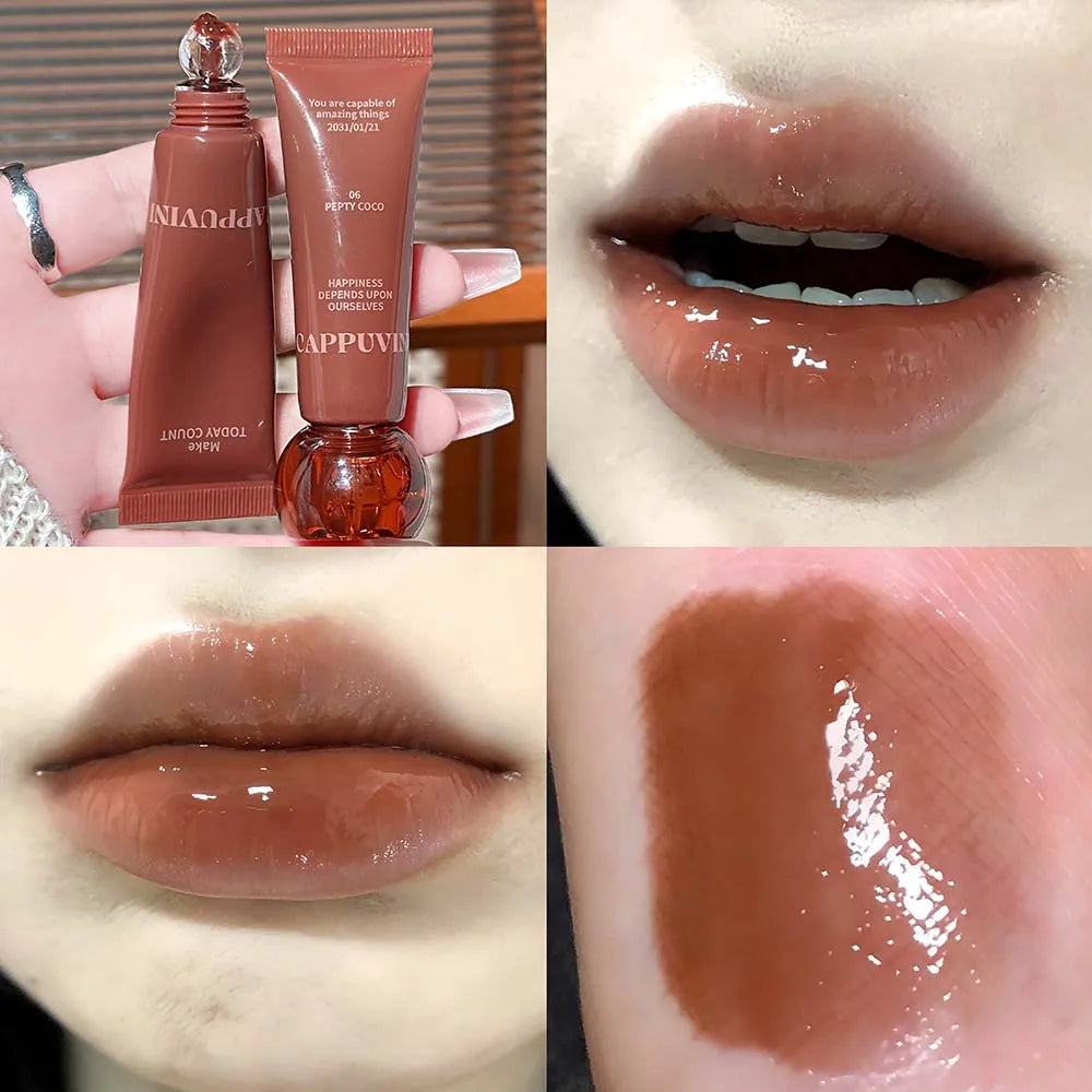 CAPPUVINI 7-Color Mirror Lip Gloss | Moisturizing Plumping Glaze