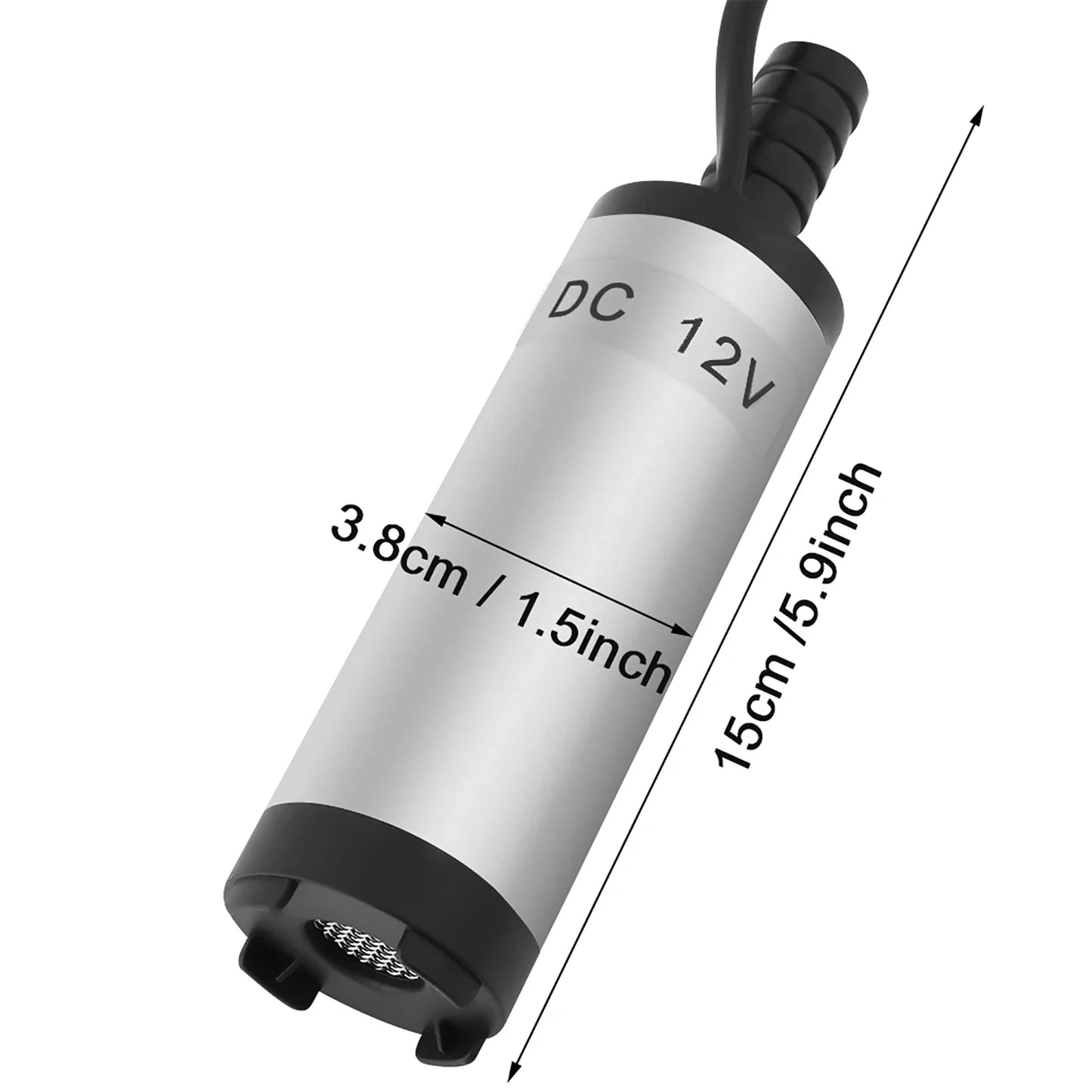 12V Stainless Steel Submersible Pump Water Dieseloil Refueling Tool