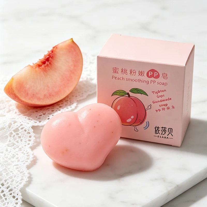 Sweet Peach Handmade Bath Soap Natural Plant Extract Gentle Oil-control Moisturizing Facial Soap Long-lasting Fragrance Soap Peaceful Pleasures Health and Wellness