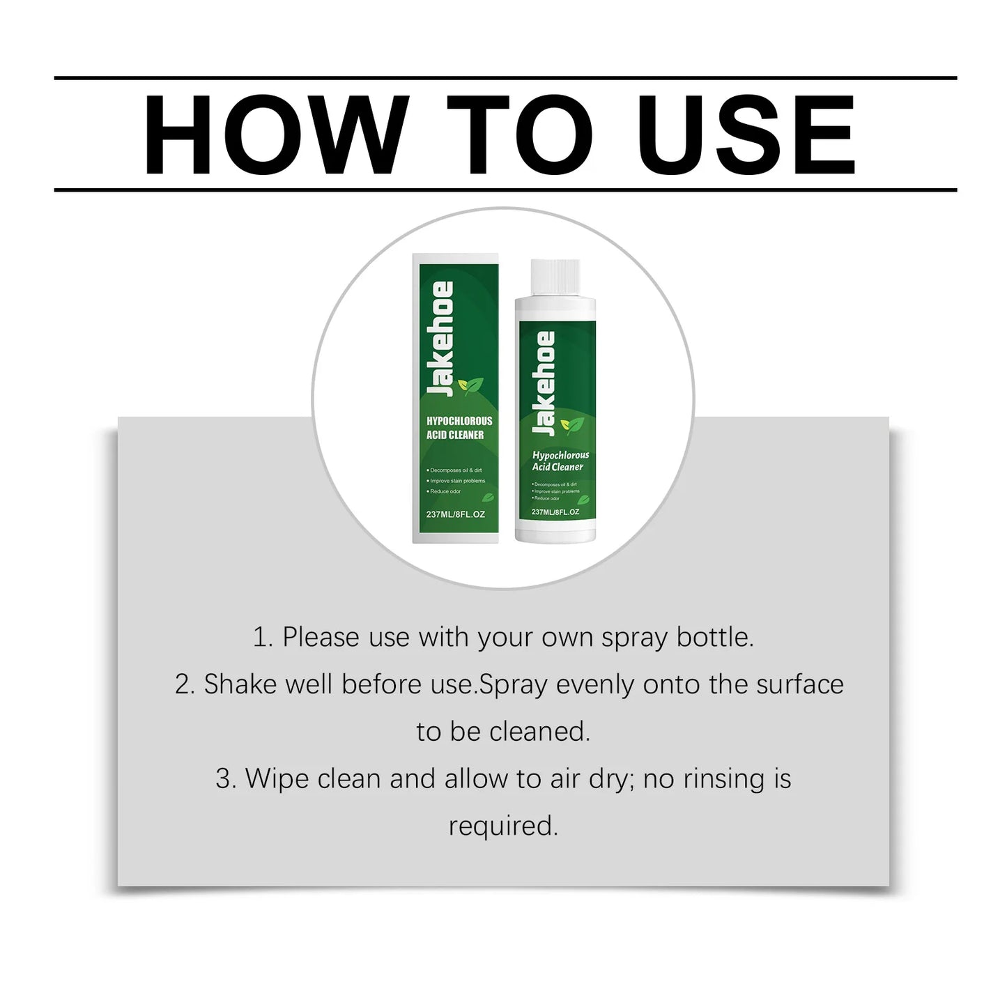 JAKEHOE 237ml Multipurpose Cleaner Gel | No-Rinse Stain Remover