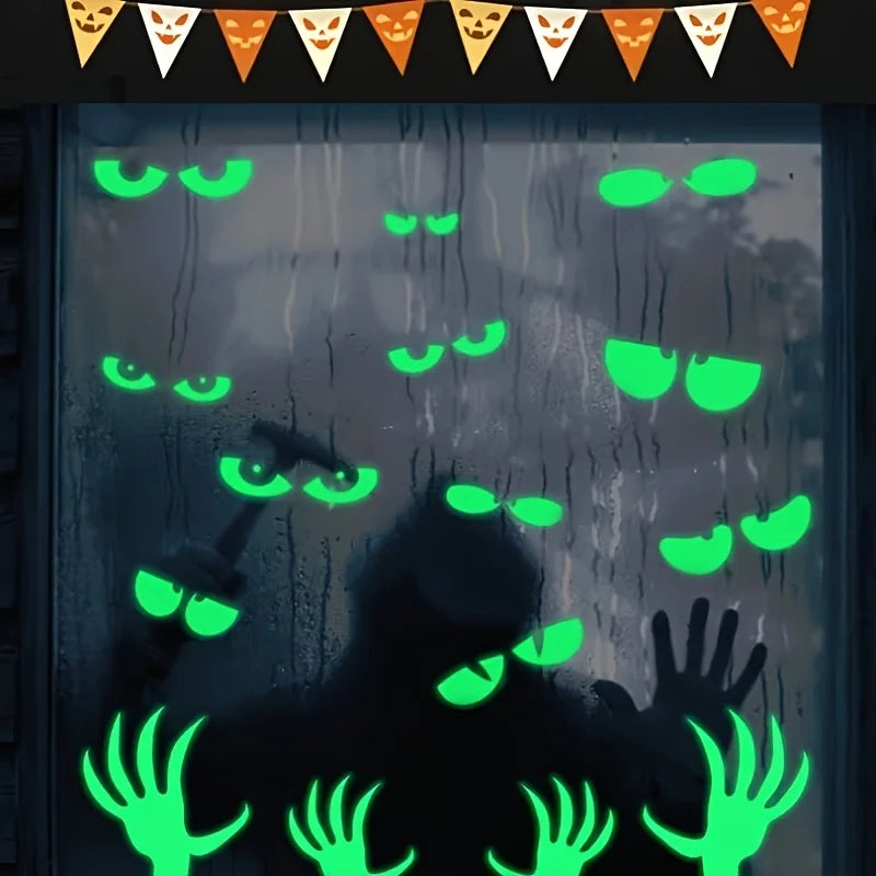 1sheet Night Light Halloween Window Stickers Eye Suitable Home Wall