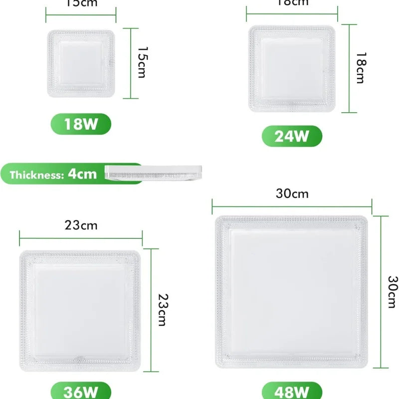 RUNTOIN Crystal LED Ceiling Light 24W 36W 48W – Modern Lamp