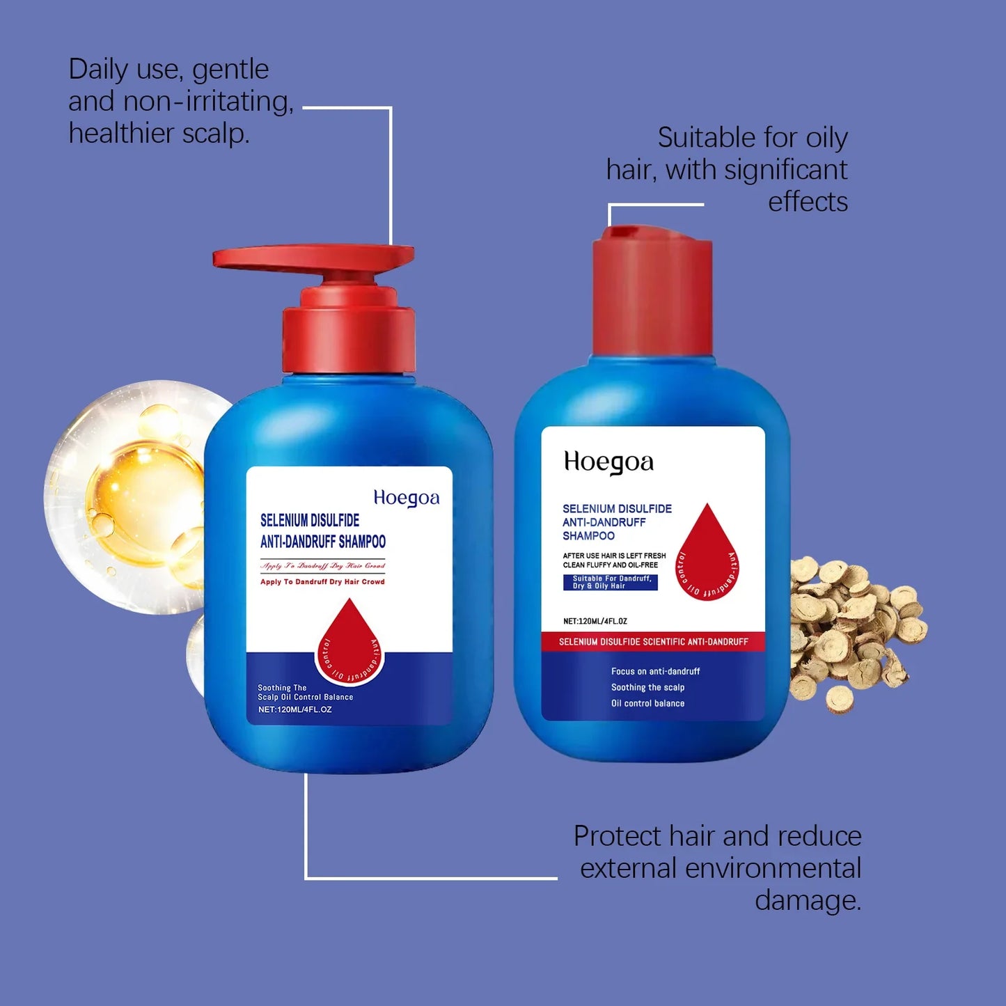 HOEGOA Selenium Sulfide Shampoo – Dandruff & Oil Control