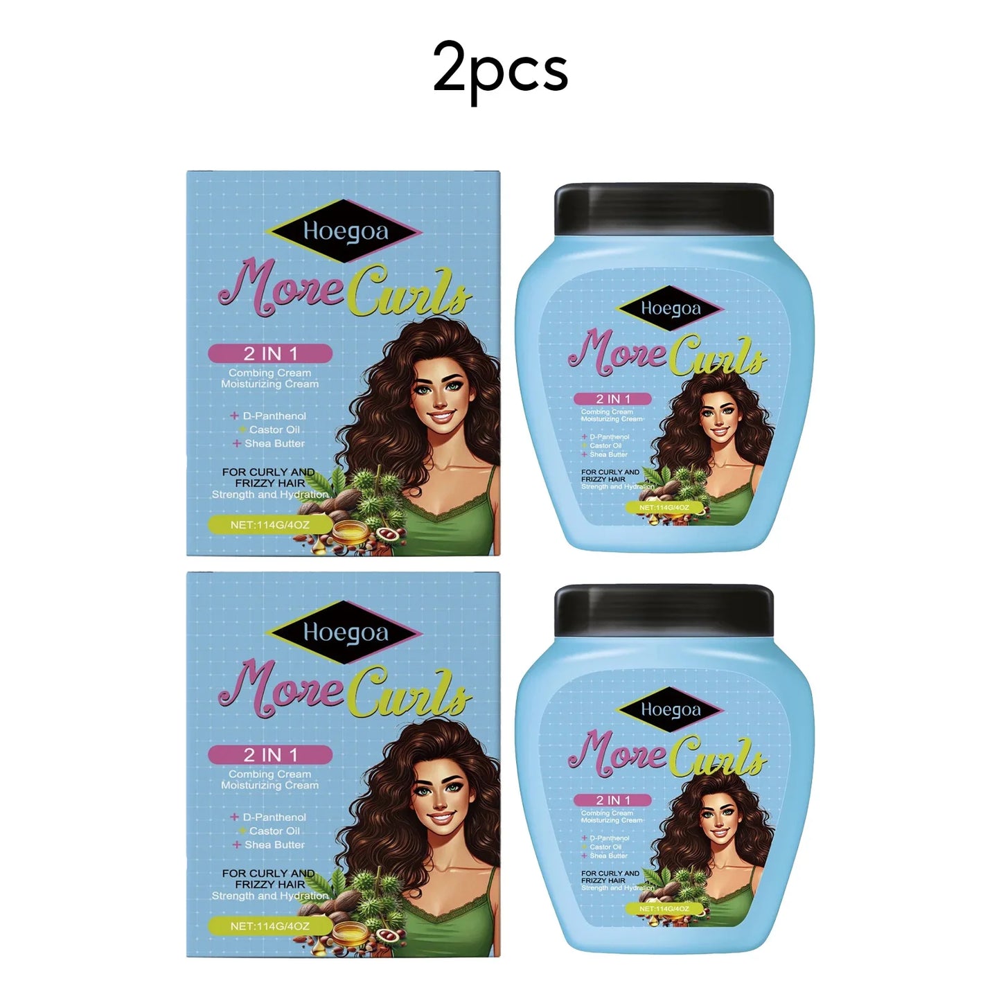 HOEGOA Combing Cream – Frizzy Curly Hair Repair Conditioner