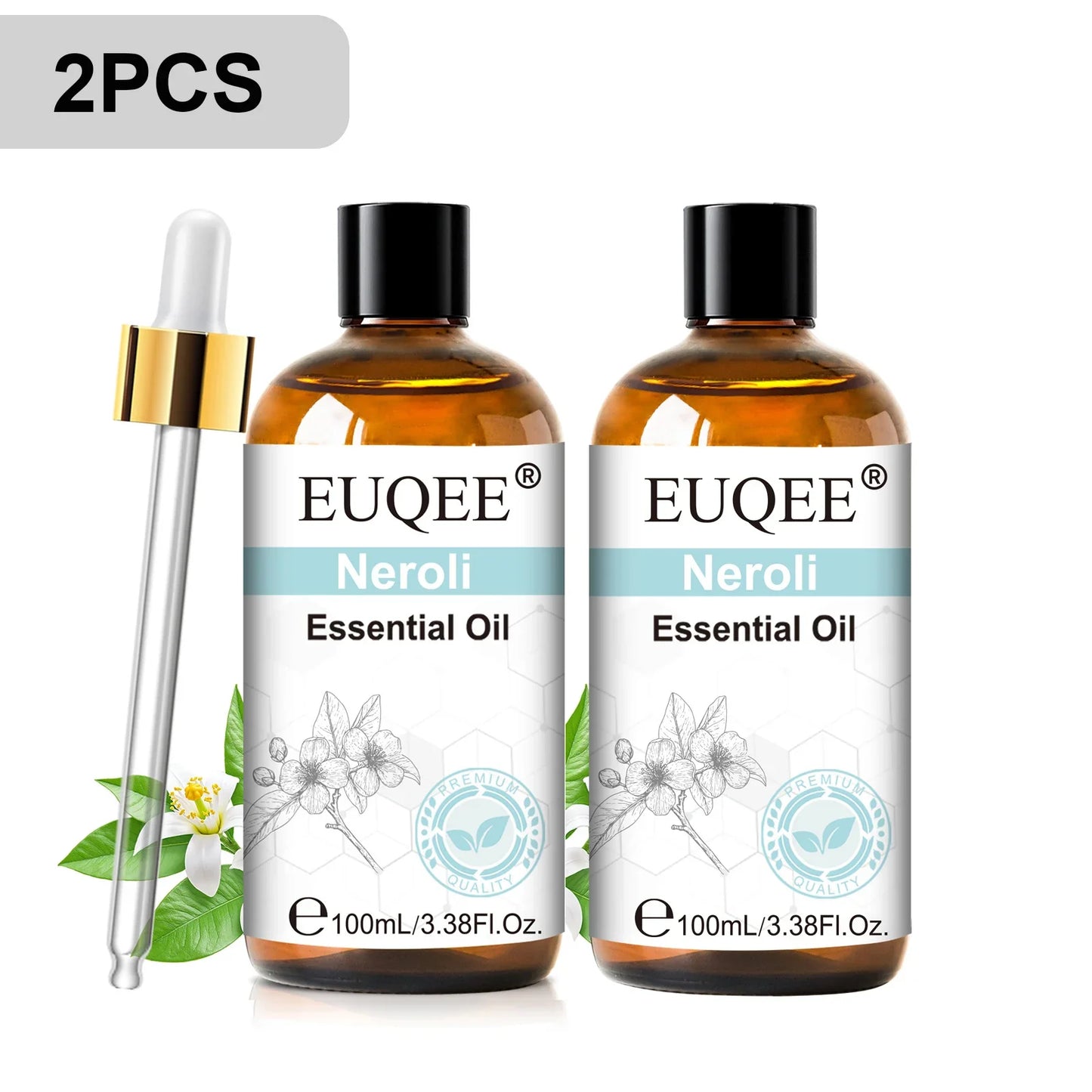 EUQEE 100ml Essential Oils – Lavender, Vanilla, Lemon & Cinnamon