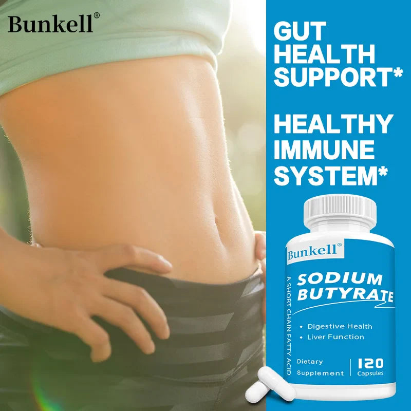 Sodium Butyrate Gut Health Supplement – 120 Vegan Capsules